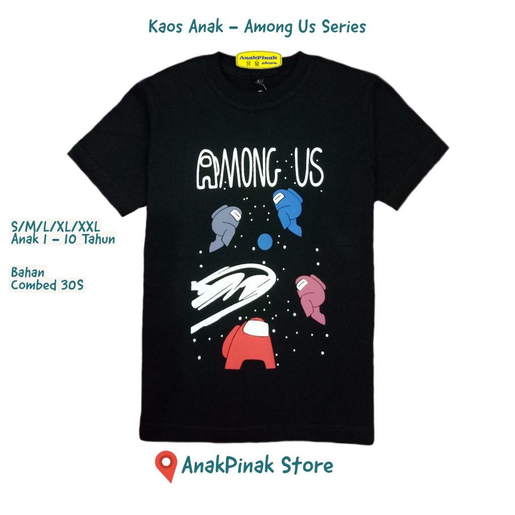 Kaos Anak motif Among Us harga grosir kualitas Distro - Space - AnakPinak Store