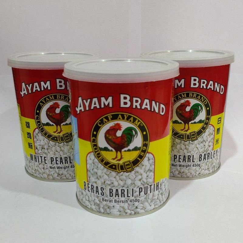 

Beras Barli Putih - White Pearl Barley - jeli -ibi - Ayam Brand 450g