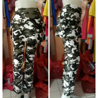 Dijual celana  senam  motif army  rok  saku panjang erobic 