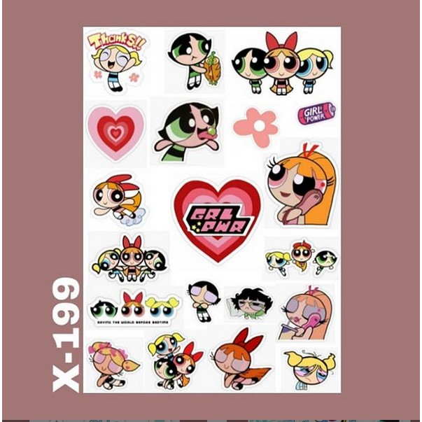 

STIKER TUMBLR POWER PUFF X-199