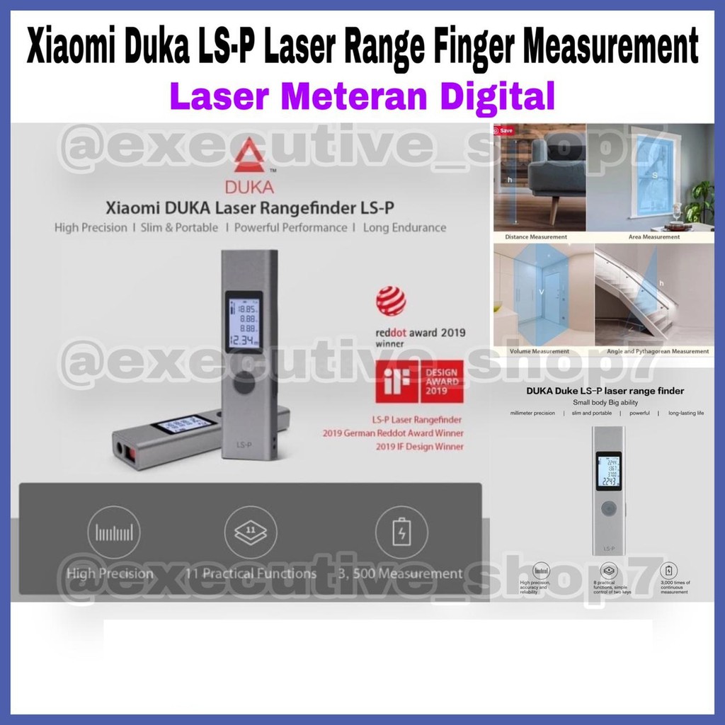 Xiaomi Duka LS-P Laser Range Finger Measurement - Laser Meteran Digital