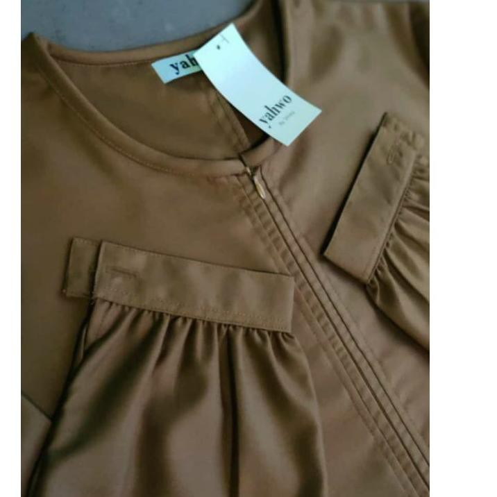 《diskonlagi》 gamis seragam pns tangan manset/warna khaki/gamis kerja/gamis toyobo fodu
