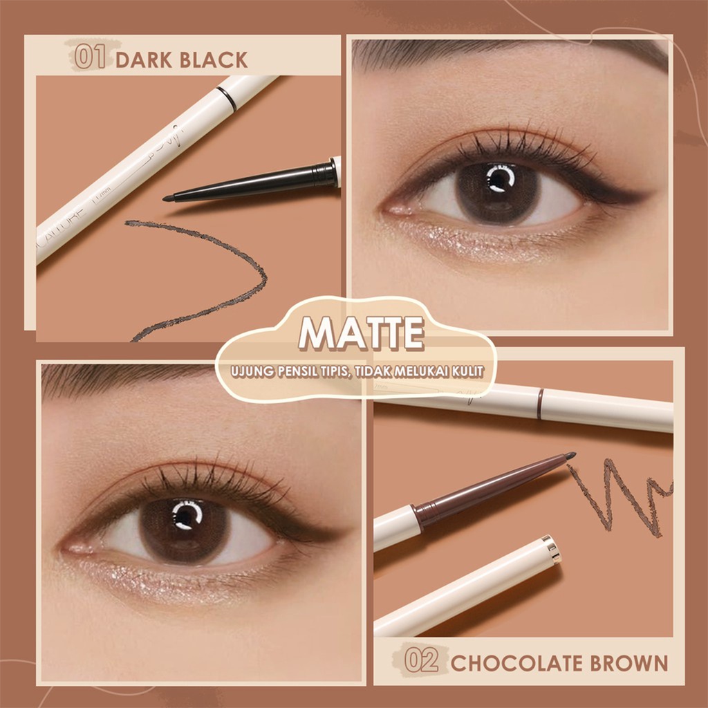 ❤ BELIA ❤ FOCALLURE Lasting Perfectly Defined Gel Eyeliner FA243 | Smudgeproof | Waterproof | #ConfidenceHalo Tahan air Eyeliner Gel pencil | BPOM