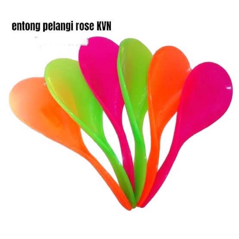 1 lusin ENTONG PLASTIK WARNA WARNI/ENTONG PELANGI