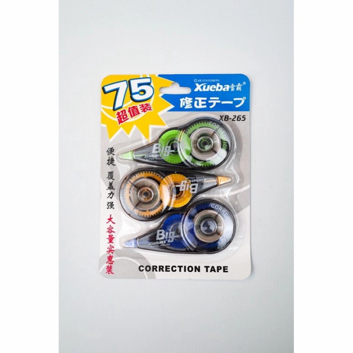 

Hari Ini Correction Tape Xb-265 Tipex Rol (Isi 3 Pcs) Sale!!!