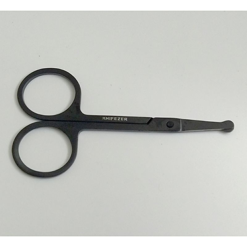 KNIFEZER Gunting Cukur Bulu Hidung Nose Hair Scissor Stainless Steel - Black
