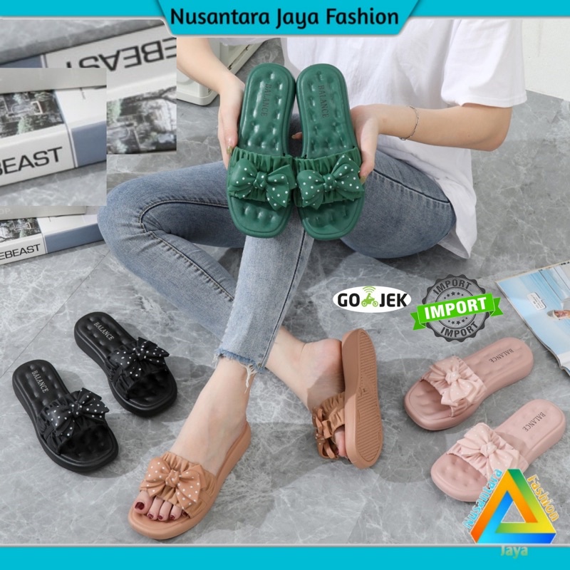 Sandal Jelly Wanita Import Model Pita Balance 288-A2