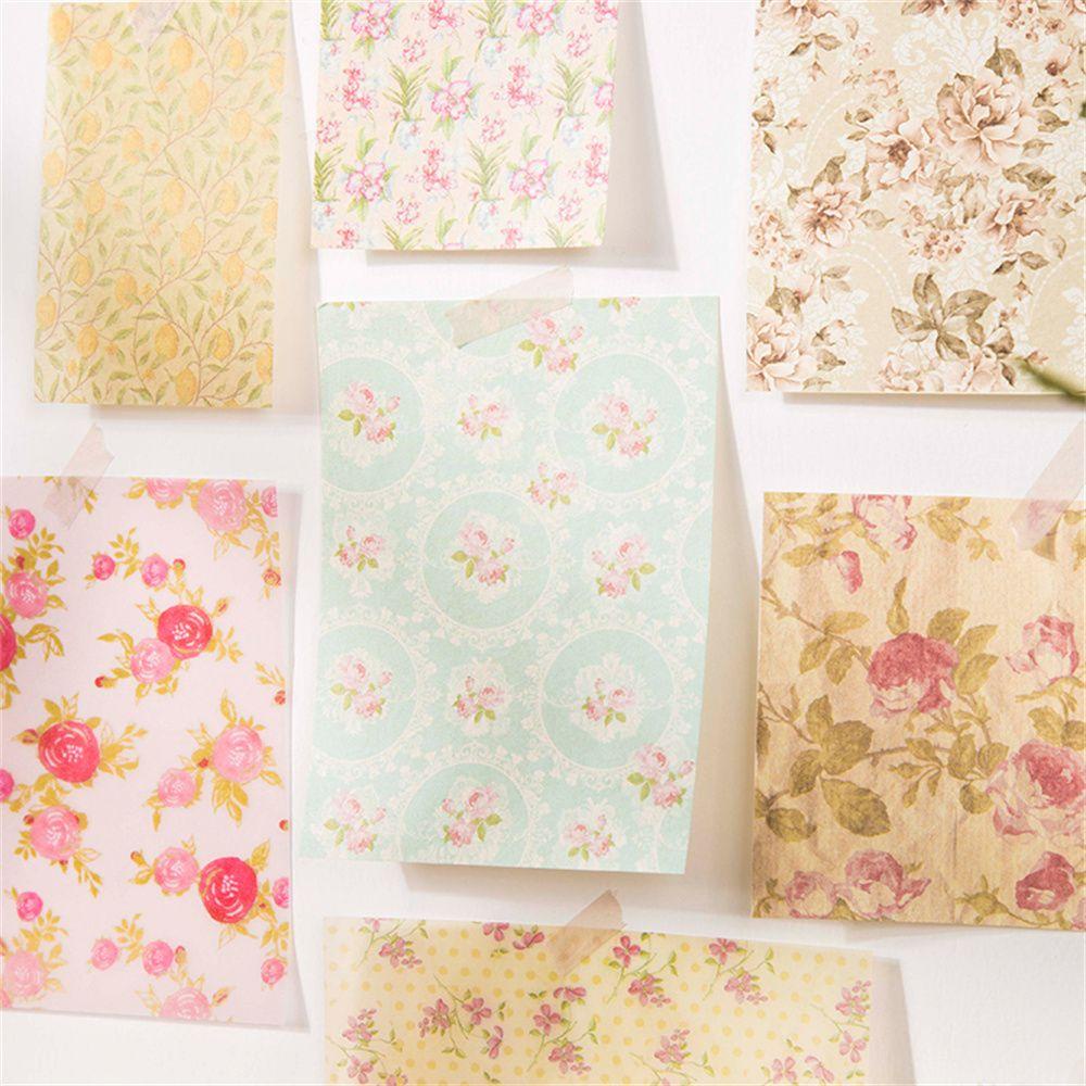 Solighter 30Sheets Bahan Paper Diary Album Scrapbooking Vintage Flower Town Series