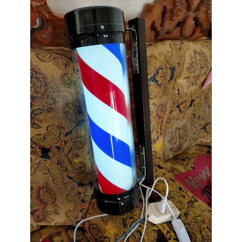 barberpole, lampu barbershop lampu potong rambut lampu hias