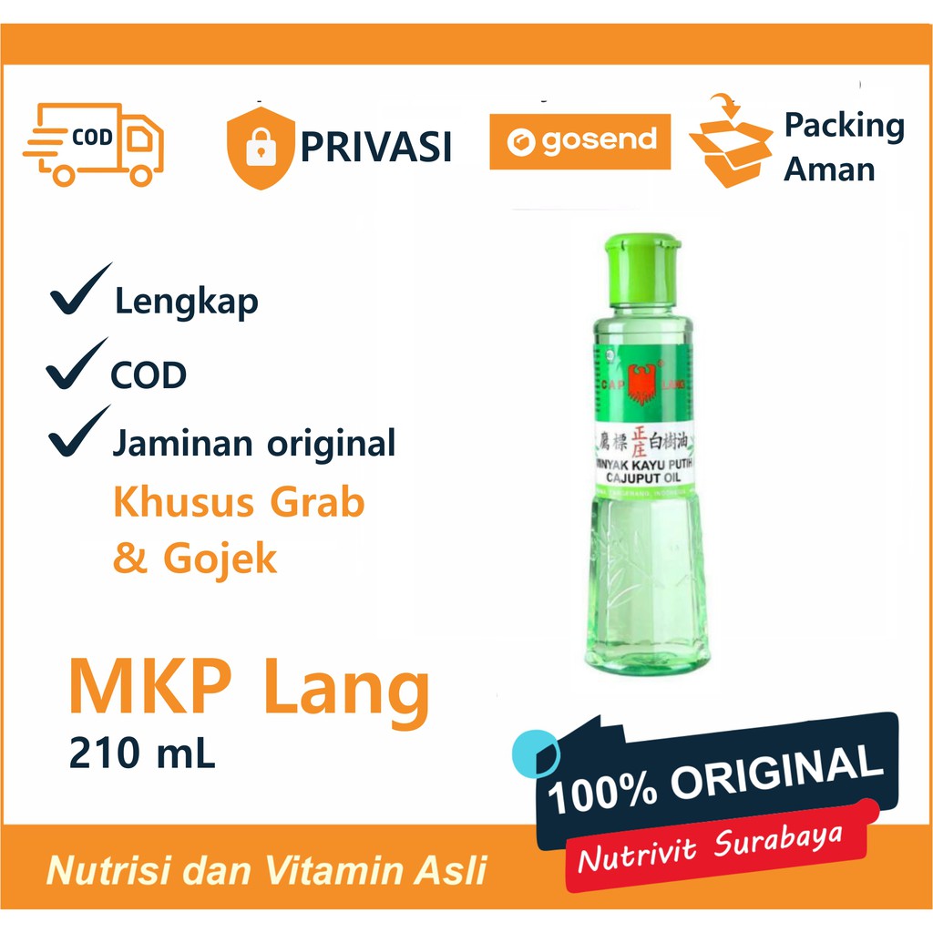 MINYAK KAYU PUTIH CAP LANG 210 ML / MKP LANG 210 ML