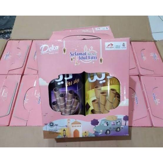 TERMURAH DEKA WAFER ROLL PAKET 125GR CHOCO NUT +CHOCO BANANA TERLARIS BISA COD