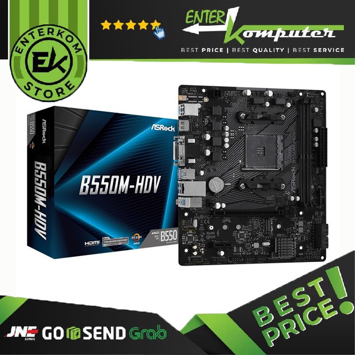 ASRock B550M-HDV (AM4, AMD Promontory B550, DDR4, USB3.2, SATA3)