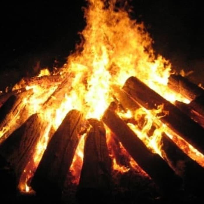 api unggun kayu bakar