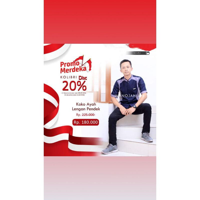 Kolibri Wanoja Koko Dewasa Anak Couple Family Sarimbit Keluarga