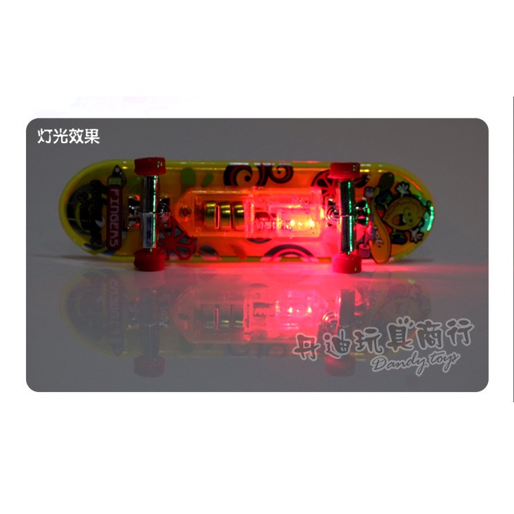 Fsb 9.5CM Mainan skateboard Jari mini luminous Dengan stand Lantai