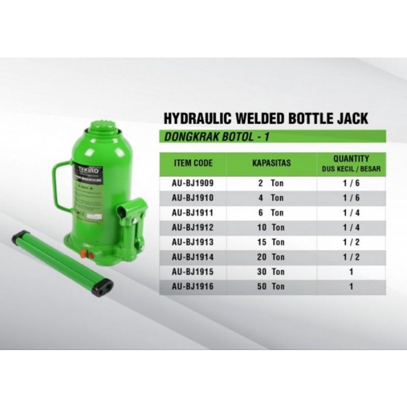 Dongkrak Botol Mobil Hydraulic Jack TEKIRO 6 Ton