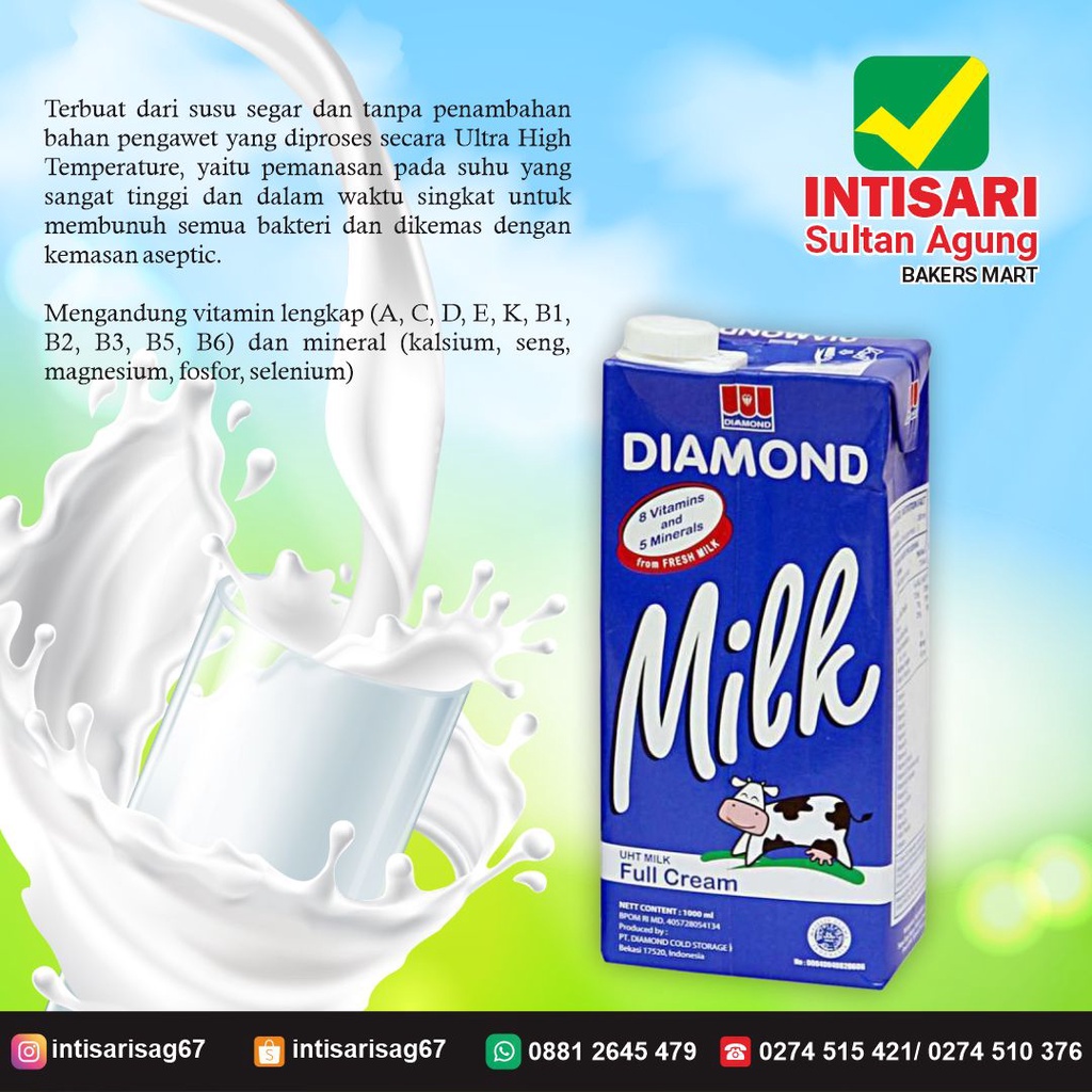 

DIAMOND UHT MILK 1 L/FULL CREAM