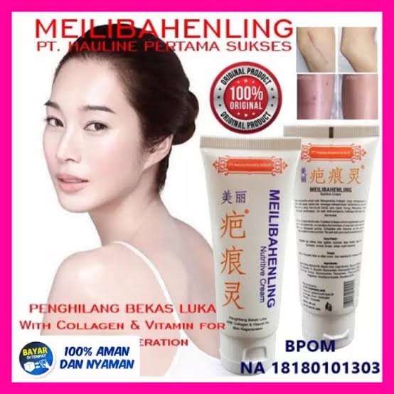 MEILIBAHENLING NUTRITIVE CREAM OBAT PENGHILANG BEKAS LUKA CREAM SALEP OBAT PEMUTIH KULIT TUBUH ORIGINAL | SCAR CREAM BEKAS CACAR JAITAN PENGHILANG LUKA BAKAR KNALPOT LUKA AIR PANAS