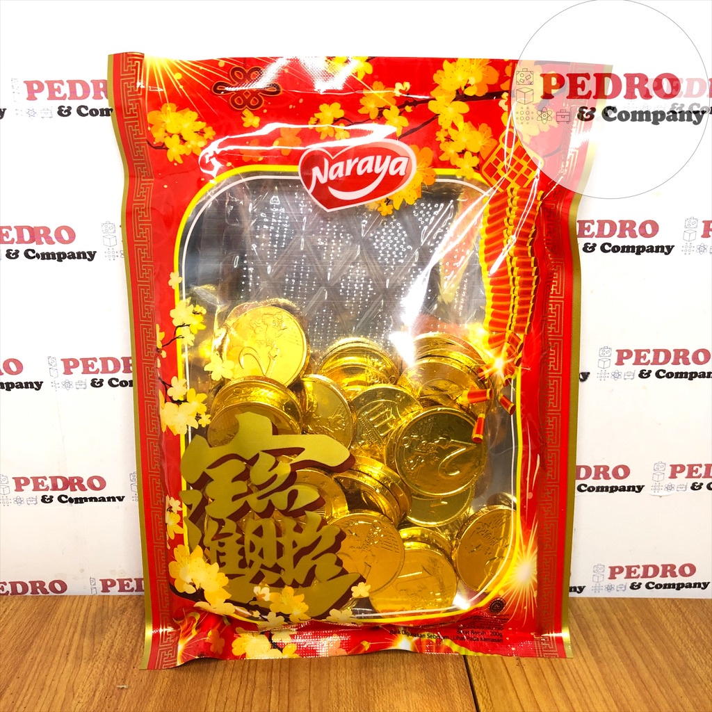 

Naraya choco gold keping koin 200 gram - hitam manis coin emas