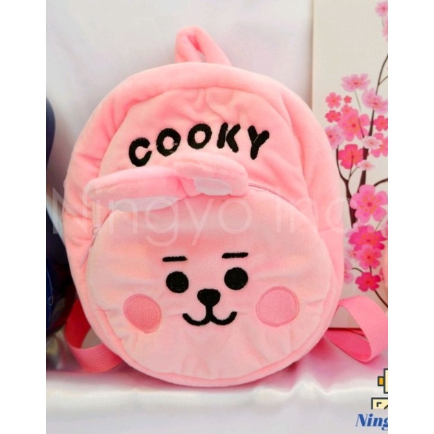 BONEKA BTS TAS RANGSEL / Tas Ransel Anak TK / PAUD / Tas Boneka BTS Karakter BT21