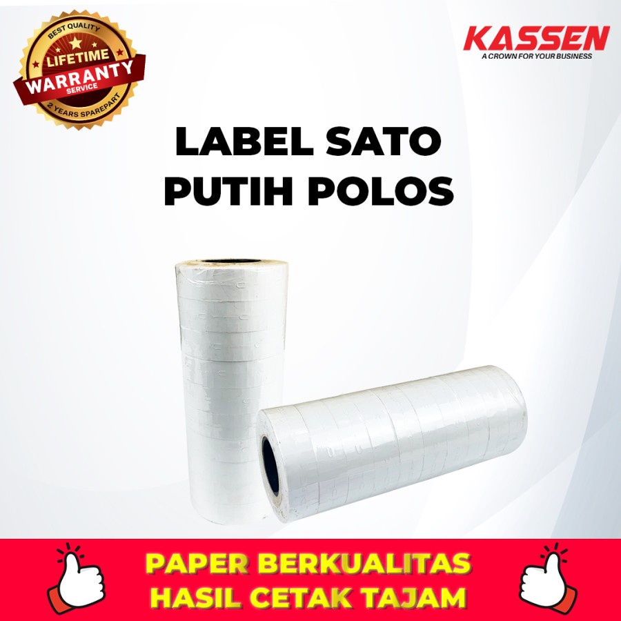 

LABEL SATO PUTIH POLOS