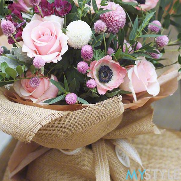 

☼ MYSTYLE KERTAS BUNGA KAIN GONI ZM KARUNG GONI BURLAP 1 ROLL 457CM FLOWER PAPER ♪