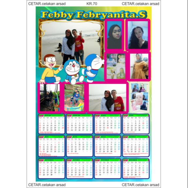 

KALENDER FOTO Custom Doraemon. KR70