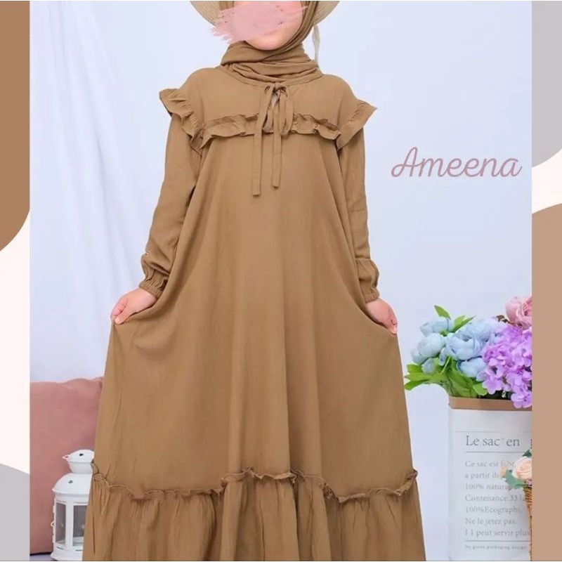 C.P - Gamis Anak Perempuan Amena Dress Kids Untuk Usia 7~9 Tahun