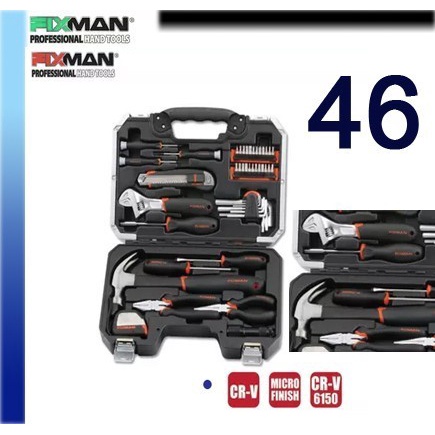 Satu Set peralatan kunci kunci Tool Set Fixman Bt46 46 pcs Home Use 1 Toolkit