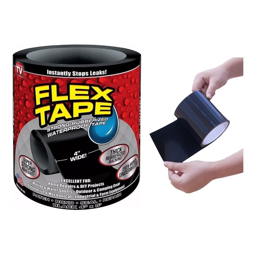 Flex Tape 4&quot; x 5' / Isolasi Ajaib / Lakban Super Kuat Anti Bocor / Magic Tape