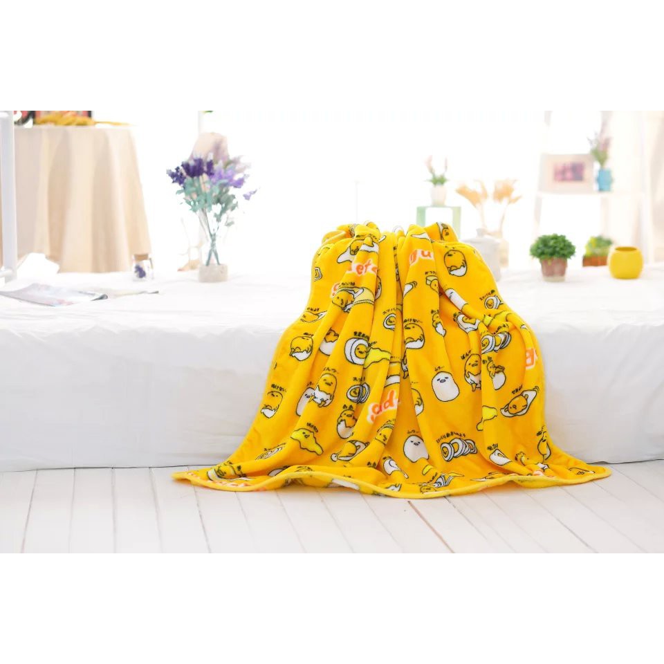 Cute Cartoon Egg Yolk Gudetama Lazy Egg Flannel Blanket Air Conditioning Blanket Shopee Indonesia