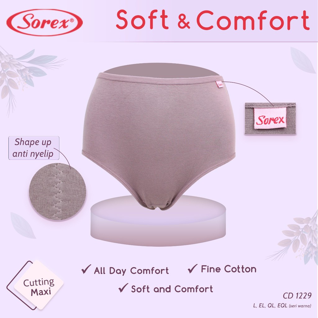 CD SOREX  1229 Maxi JUMBO / Celana Dalam Wanita SOREX 1229 Soft &amp; Comfort | Bwr