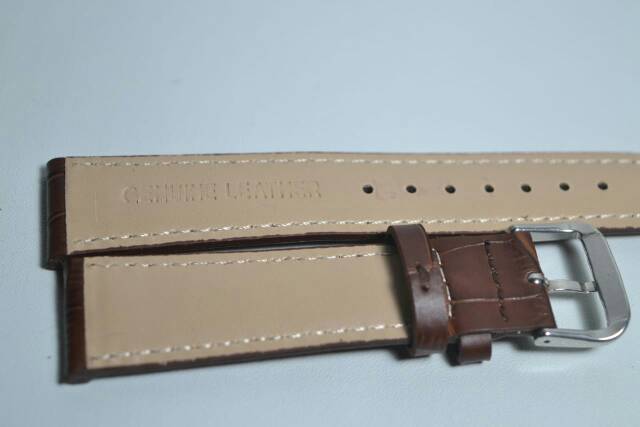 strap tali jam tangan kulit original timeking coklat tua