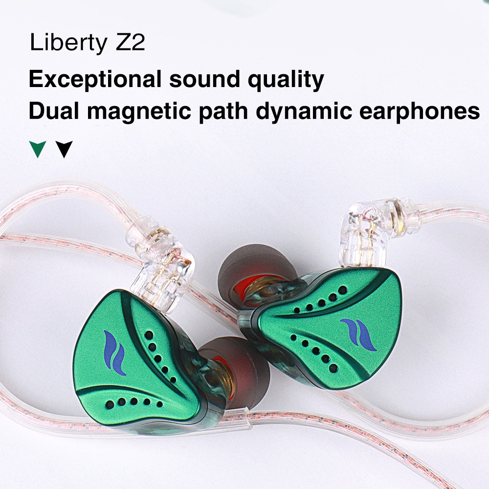 Fz Liberty Z2 Earphone In ear HIFI Dinamis 1DD Bass DJ Music Untuk Olahraga