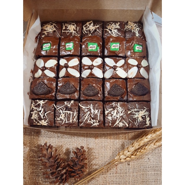 

Brownies Fudgy | Brownies sekat | Fudgy Brownies | Brownies panggang