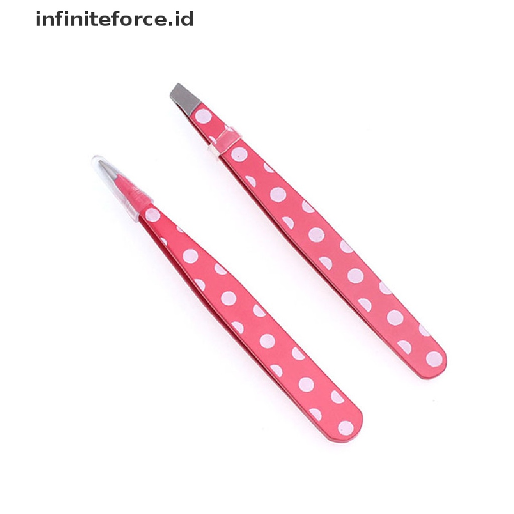 Infiniteforce.id 2pcs / Set Pensil Alis Motif Leopard Bahan Stainless Steel Untuk Makeup / Kosmetik Wanita