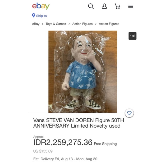 VANS STEVE VAN DOREN FIGURE 50th ANNIVERSARY (LIMITED 1000 WORLDWIDE)