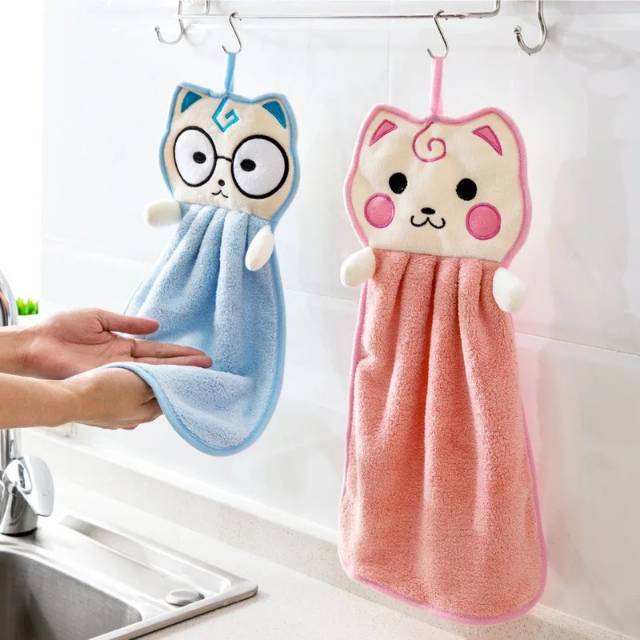lap tangan microfiber motif kucing