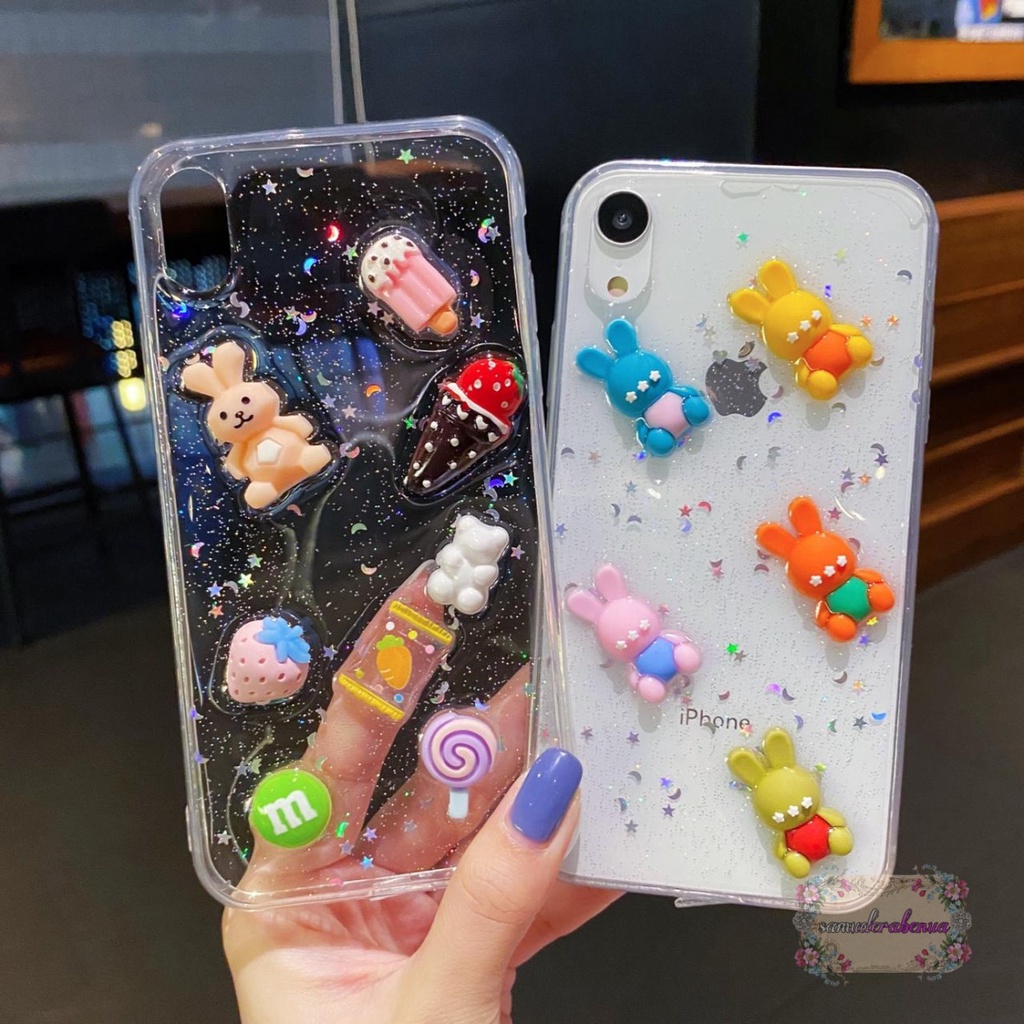 Y018 SOFTCASE KARAKTER 3D GLITTER RESIN GLOSSY OPPO A15 A15S A1K C2 A3S C1 A5S F9 A7 A12 A11K A37 NEO9 F1S A59 A71 SB3063