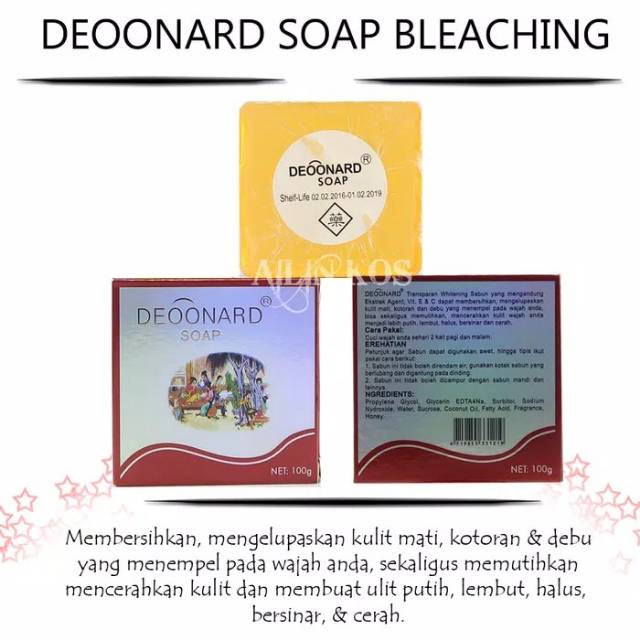 Best Seller - Sabun Deoonard Merah - Sabun Deoonard Bleaching - Red Deoonard Soap