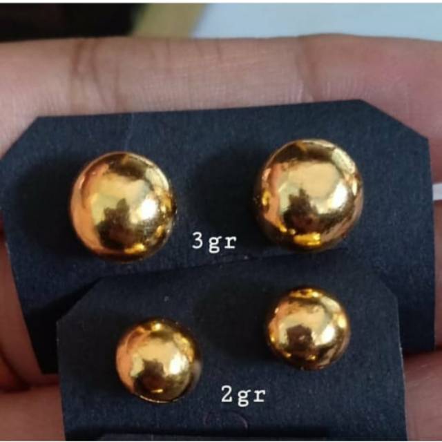 ANTING BULAT 2 GRAM DAN 3 GRAM EMAS LONDON 24K KADAR 99,9%- EMAS LONDON MEDAN