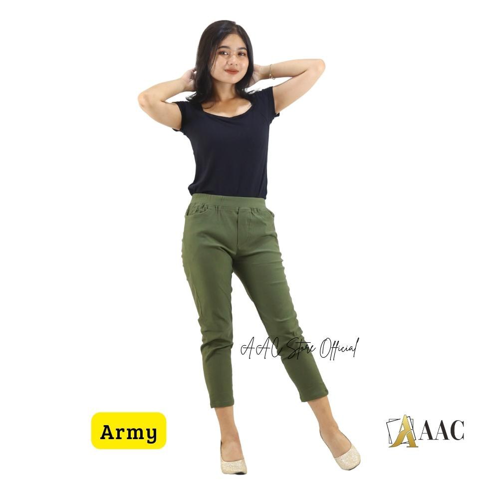 Elizabeth Pants 7/9 Celana Chino Wanita Bahan Melar Elastis