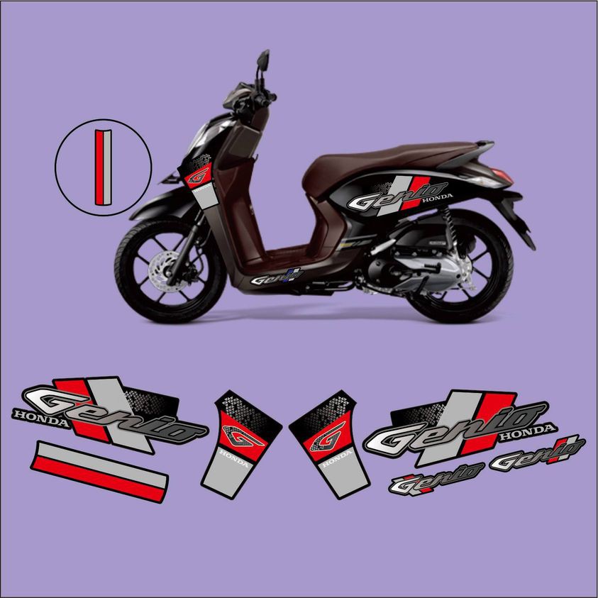 STRIPING VARIASI MOTOR HONDA GENIO MATIC STRIPING CUSTOM GENIO STICKER