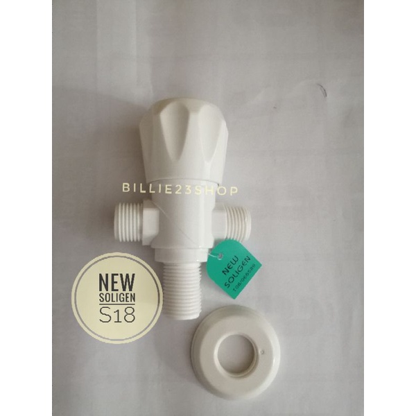 Kran T Shower S18 PVC Tebal /New Soligen/ Kran Air Bidet T/Stop Kran/Kamar Mandi/Kran Cabang/S18