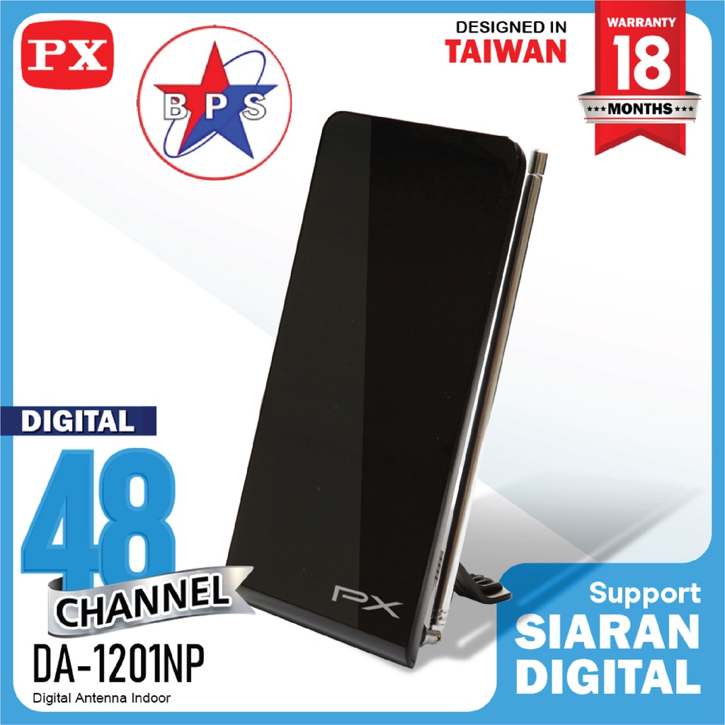 Antena TV Indoor Digital Analog PX DA-1201NP  + Kabel
