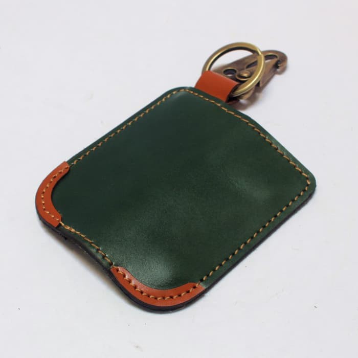 dompet stnk mobil motor model slim gantungan kunci hijau tan PHKC648