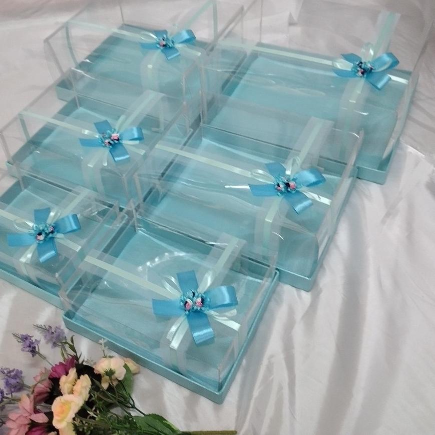 

New - Hantaran pernikahan 1 set isi 6 kotak model tile pita