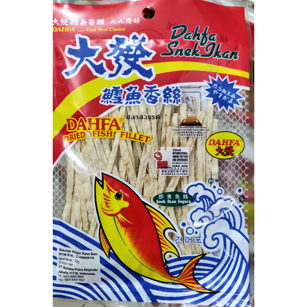 

Dahfa Snek Ikan 30gr - Dried Fish FIllet Snack 30 Gr Legendaris