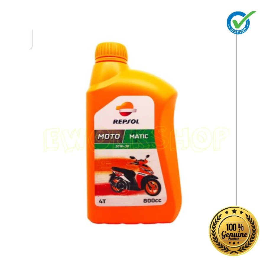 OLI REPSOL MOTO MATIC 10W-30 4T 0,8 L 100% Original Product