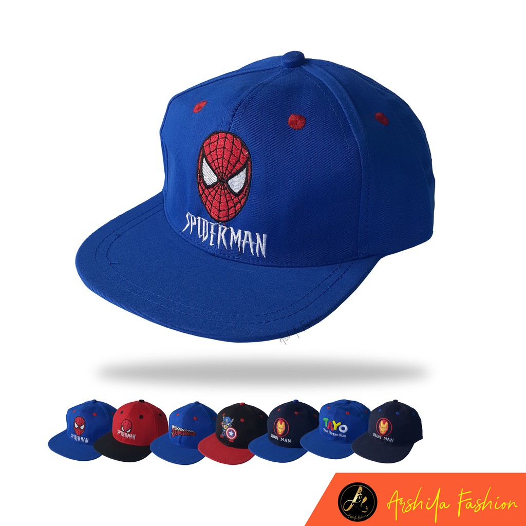 Snapback Anak Karakter Jagoan / Snapback anak usia 4 - 12 tahun / Arshila_fashion